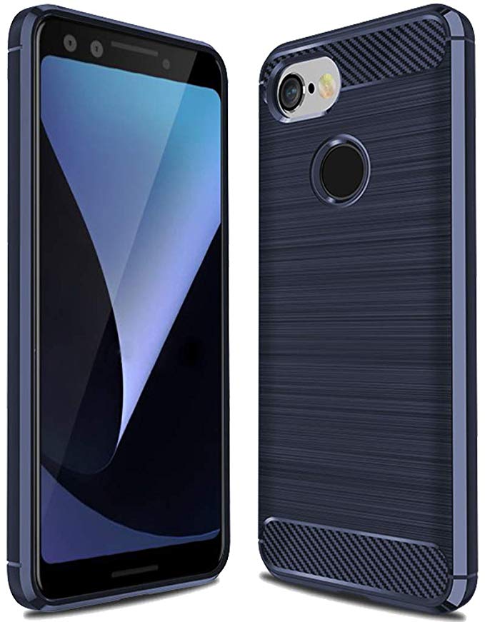 Google Pixel 3 Case,Pixel 3 Case, Sucnakp TPU Shock Absorption Technology Raised Bezels Protective Case Cover Google Pixel 3 Case (TPU Blue)