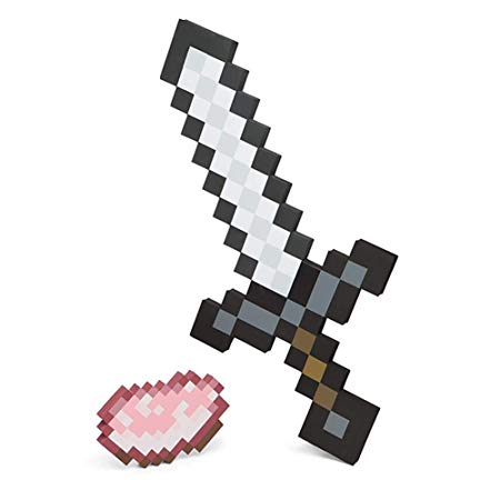 ThinkGeek Minecraft Iron Sword and Raw Porkchop Adventure Kit - Officially-Licensed Minecraft Merchandise
