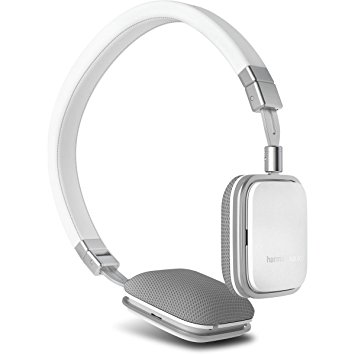 Harman Kardon SOHOi WHT Premium Lie-Flat On Ear Mini Headphones with iOS Remote (White)