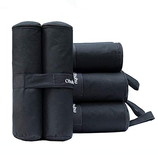 Ohuhu Canopy Weight Bags for Pop up Canopy Tent, Sand Bags for Instant Outdoor Sun Shelter Canopy Legs, 4-Pack (Bags Only, Sand Not Included)