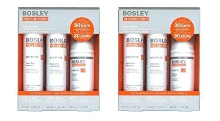 Bosley Revive Starter Pack for Visibly Thinning / Color-Treated Hair 3pc (2 Packs)