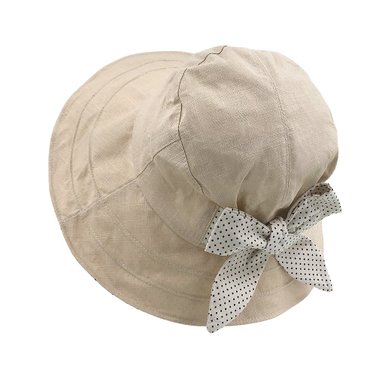 lethmik Summer Hats Ladies Casual Cotton Brimmed Hats Bowknot Beach Sun Hat
