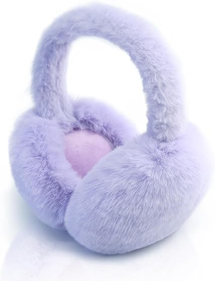 XIAOHAWANG Foldable Ear Muffs Women Winter Fluffy Earmuffs Warm Girls Ear Warmer Soft Outdoor Ear Cover