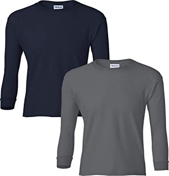 Gildan Kids' Ultra Cotton Youth Long Sleeve T-Shirt, 2-Pack