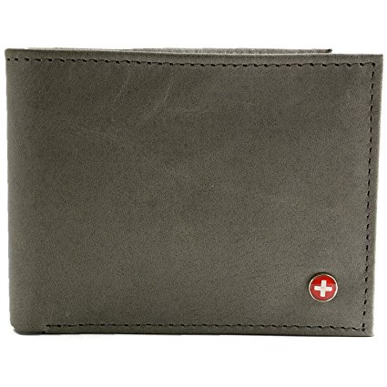 Alpine Swiss Men's Multi-Card Compact Center Flip Bifold Wallet