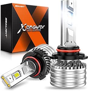 SEALIGHT 9005/HB3 Blubs or 9005 Bulbs, 2024 X4I 8 times Super Bright 9005 bulbs with Cooling Fan, 9005 Powersport Bulbs, Plug and Play, Fog Light, Pack of 2