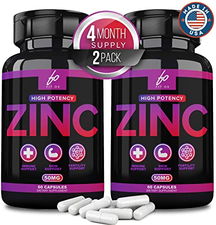 Zinc 50mg Gluconate for Immune Support Booster, Zinc Vitamin Supplements for Adults Kids - Zinc Pills Offer High Potency Alternative to Lozenge, Chewable Tablets, Liquid (4 Month Supply)