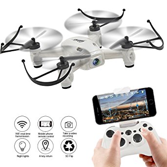 DAZHONG LIDI RC L8W 6-Axis Gyro WIFI Real-time RC Quadcopter,FPV Quadcopter Drone Speed Switch Air Press Altitude BK with 2.0MP HD Camera Headless Mode and One Key Return Function Color Random
