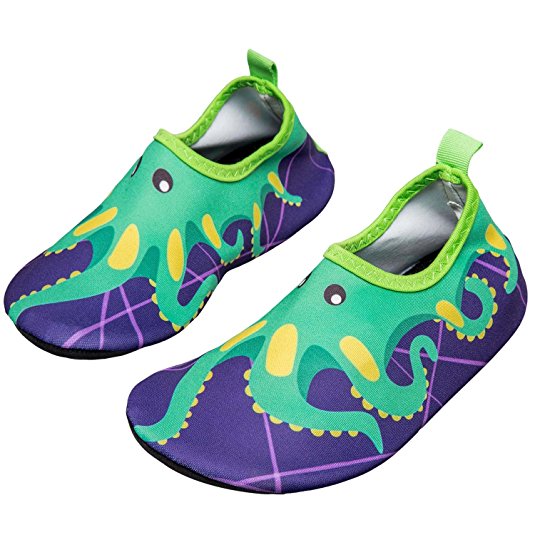 MOERDENG Girls Boys Lightweight Water Shoes Soft Barefoot Shoes Quick-Dry Aqua Socks