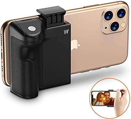 Hand Grip Phone Holder, Matone Selfie Phone Bracket for Steady One Hand Shooting, Functional Phone Tripod Mount with Detachable Bluetooth Remote & 1/4" Screw Thread for iPhone, Samsung, Pixel, etc