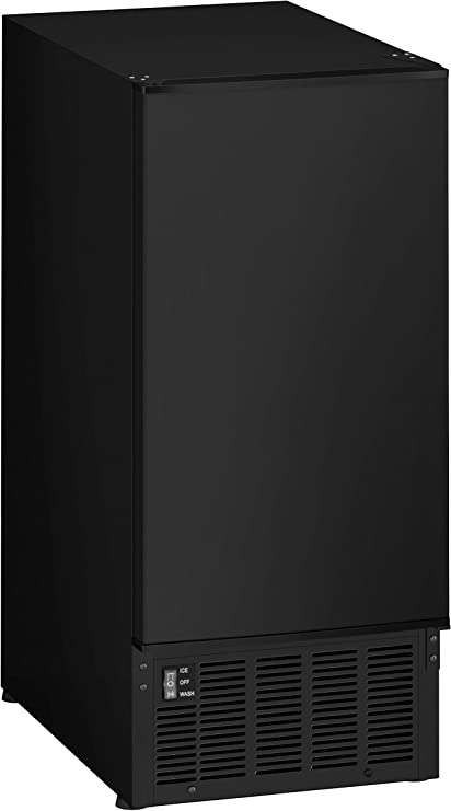 EdgeStar IB450BL 50 Lb. 15 Inch Wide Undercounter Clear Ice Maker - Black Stainless Steel