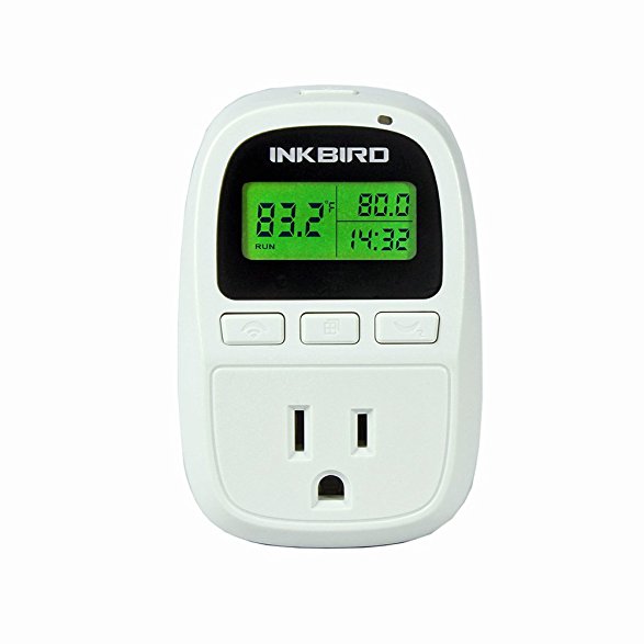 Inkbird C206T 1500W Heat Mat Temperature Controller, Day and Night Thermostat, 6.56FT NTC Sensor, F and C Degree, -58-212°F