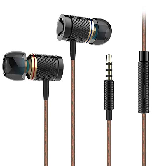 Ankoda Noise Isolating In-Ear Earphones Headphones with Pure Sound and Rich Bass Compatible with iPhone,iPad,iPod,Samsung Galaxy,Sony,LG,Huawei,HTC,MP3 Players and More Phone