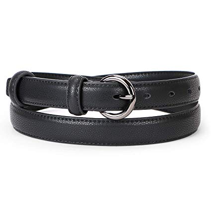 JASGOOD Women Leather Belt Waist Skinny Dress Belts Solid Pin Buckle Belt For Jeans Pants