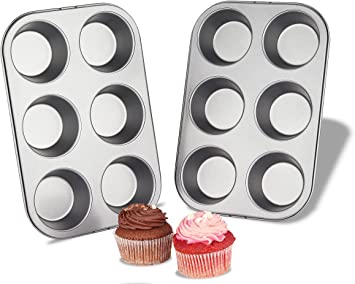 Chef Select 6-Cup Jumbo Muffin Pan, Set of 2, Non-Stick
