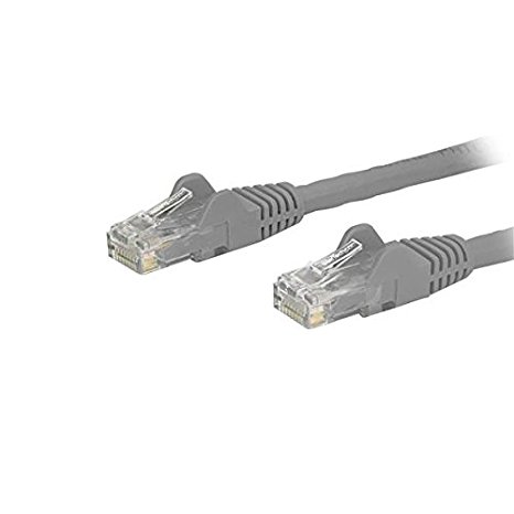 StarTech.com Cat6 Patch Cable – 30 Ft – Gray Ethernet Cable – Snagless RJ45 Cable – Ethernet Cord – Cat 6 Cable – 30ft