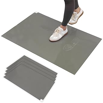 CALPALMY 150 Sheets 24" x 36" Adhesive Mats - Sticky Mat for Laboratories, Homes, Construction Sites, and More - Remove Dust and Dirt from Shoes and Equipment Wheels -Gray