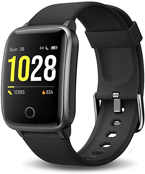 Donerton Smart Watch, Fitness Tracker for Android and iOS Phone, IP68 Waterproof Smartwatch with Pedometer, Activity Tracker with Heart Rate and Sleep Monitor, Fitness Watch for Men Women