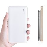 Aibocn 3rd Gen 8000mA Portable Charger Power Bank External Battery Packs for Phones Tablets Gopro iPhone iPad Samsung Galaxy More - White
