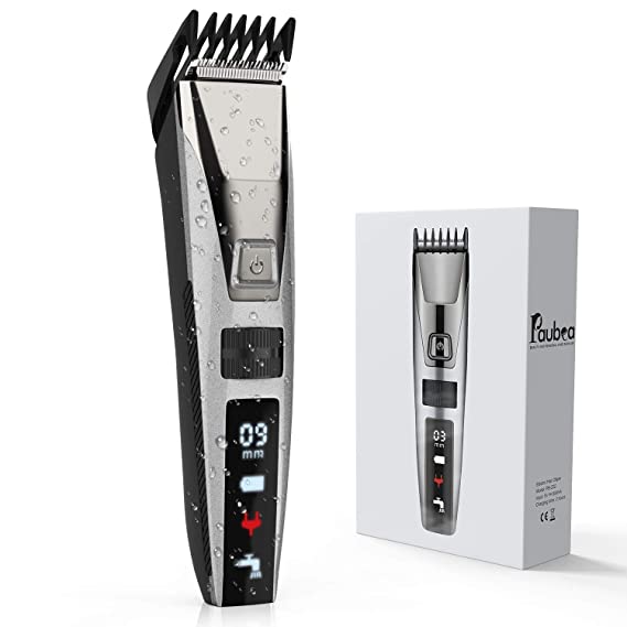 Paubea Electric Cordless Hair Clippers - All-in-One Adjustable Guide Combs At Home Haircut Machine Hair Cutting Tools Hair Trimmer Grooming Kit for Men