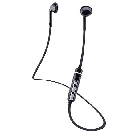 E-Zigo X7 Wireless Bluetooth Headphones Headset Earphones Earbuds Stereo Sports In-Ear HD HeadphoneVoice Prompt Noise Cancelling Handsfree Calling for iphone Samsung HTC LG Sony Ipad Tablet Laptop and other Smartphone Headset Black