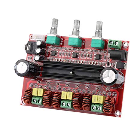 Clyxgs 2.1 Channel Class D Digital Power Audio Stereo AMP Module 2x80W 100W(Left,Right & Subwoofer) TPA3116D2 Amplifier Board,12-26V（ Recommended 24V） 100 decibels