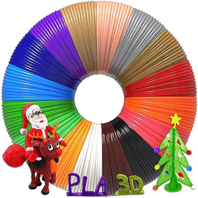 3D Pen Filament Refills 3D Printer Filament Refills | PLA 1.75mm | 12/18 /Colour Array (12/18 Random Colors, Each 5meter/16.4ft) (18 Colors, 18 Colors)