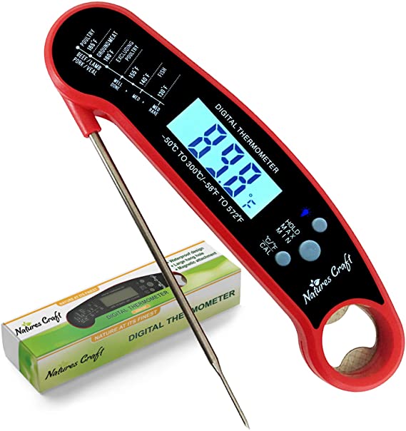 Digital Meat Thermometer Instant Read - Ultra-Fast Wireless Thermometer for BBQ Accessories and Kitchen Gadgets with Waterproof Food Temperature Thermometer - Instant Thermometer Meat Probe BBQ Tools