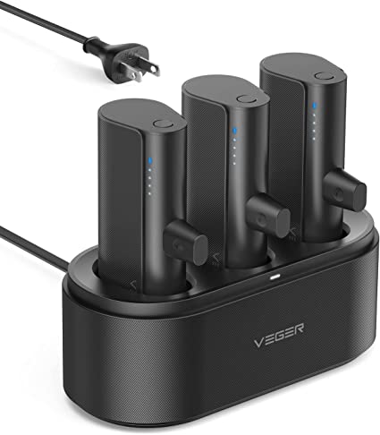 VEGER 3PCS Small Portable Chargers for iPhone (20W Fast Charging) Charging Station Kits, Shared Charging Station Dock with 3 Powerbanks Kit for Home Pub Office Restaurant Hotel Party