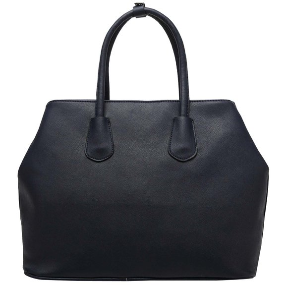 FASH Limited© Women's Classic Tote Handbag, Dual Handle, PU Leather