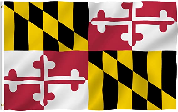 Online Stores Maryland 3ft x 5ft Printed Polyester Flag State 3x5