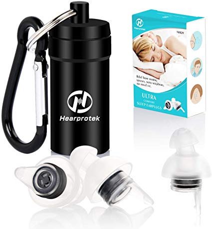 Sleeping Ear Plugs-Ultra Comfortable & Resuable Noise Reduction Ear Plugs for Light Sleepers, 29NRR for Snoring Travel Working (1pc Extra Replacement Included)