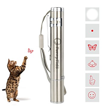 Best Cat Chaser Toy For Endless Fun: Interactive LED Light by FurryFido to Entertain Your Pets - Best for Teasing Cats and Dogs, USB Chargeable