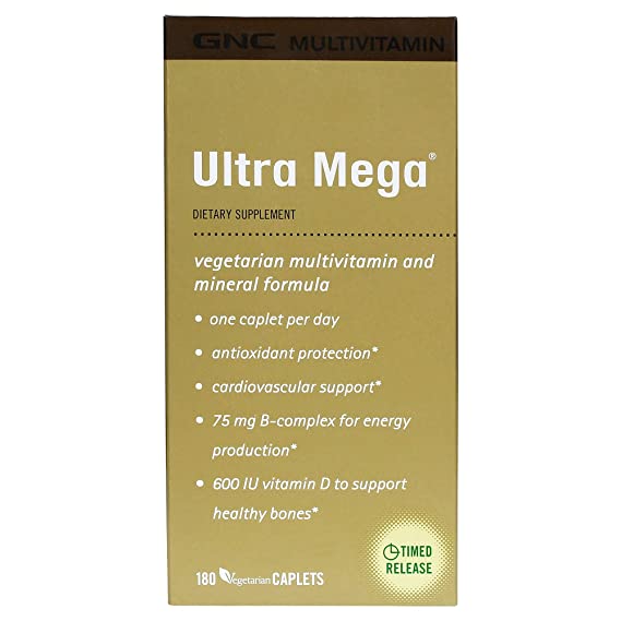 GNC Multivatamin Ultra Mega -180 Vegetarian Caplets
