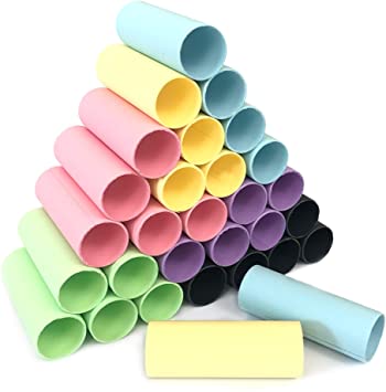 30 Large Classroom-Pack Craft Roll (Size-L, 4.5 inch, 6 Colors!), Perfect for Creative DIY Projects, Made of Thick and Premium Cardboard (RED, Yellow, Blue, Green, Purple, Black)