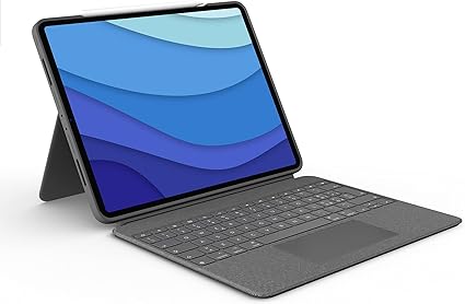 Logitech Combo Touch Keyboard Case for iPad Pro 12.9 inch (5th Jan - 2021) - Removable Backlit Keyboard, Click-Anywhere Trackpad, Smart Connector -Italian layout keyboard