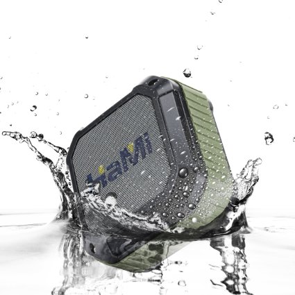 HaMi 4.0 Portable Wireless Bluetooth Speaker with Rugged Shockproof and Waterproof for Bluetooth Devices , Army Green