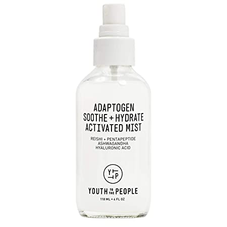 Youth To The People Adaptogen Soothe   Hydrate Activated Mist - Hyaluronic Acid, Reishi   Pentapeptide Moisturizing Facial Spray - Vegan Face Mist - Clean Beauty (4oz)