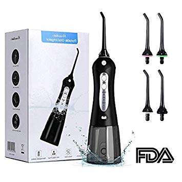 Water Flosser for Teeth Cordless, Beautlife Dental Oral Irrigator Rechargeable Water Flosser Portable IPX7 Waterproof with 4 Jet Nozzles 200ML Water Tank for Home and Travel