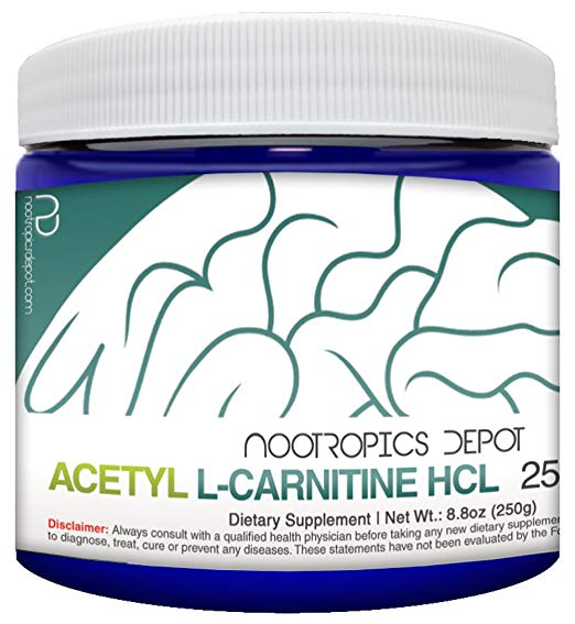 Acetyl L-Carnitine Powder | HCL Form | 250 Grams | ALCAR | Amino Acid Supplement | Energy Supplement | Supports Mitochondrial Function, Weight Loss, and Healthy Aging