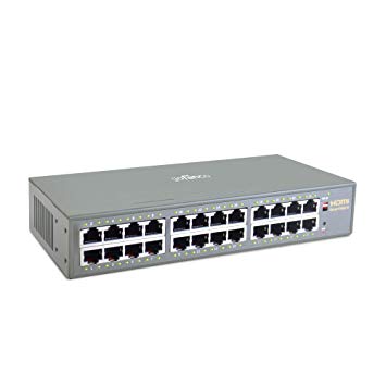gofanco 24 Port Smart Managed Video Ethernet Switch (Dedicated) – Customized for HDMI Over IP Extender Switching, One-to-Many & Matrix Switching Capable, Easy Web GUI Control, 394ft (120m)