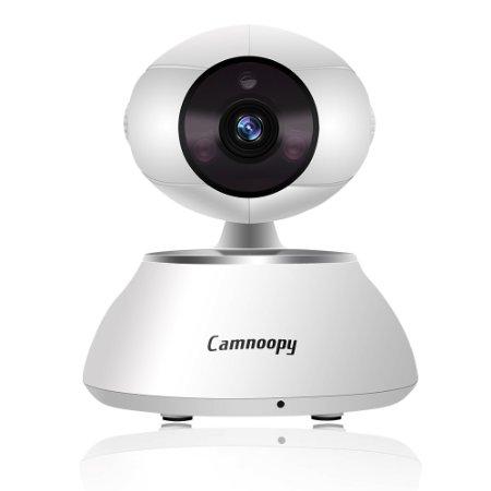 720P Wireless Pan Tilt IP Camera Indoor, Camnoopy Wifi Baby Monitor Remote Home Security IP Camera P2P Surveillance Camera with Two-Way Audio Linkage Alarm Night Vision Support iOS Android PC Devices