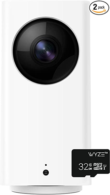 Wyze Cam Pan 1080p Pan/Tilt/Zoom Indoor Pet Monitoring Camera with Wyze 32GB MicroSD Card Class 10