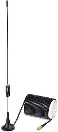 Eightwood DAB Car Aerial DAB Aerial MCX Adapter 5dbi Car Digital Radio Auto DAB Antenna with 500cm Extension Cable for DAB Car Radio Pioneer Clarion Kenwood Alpine JVC