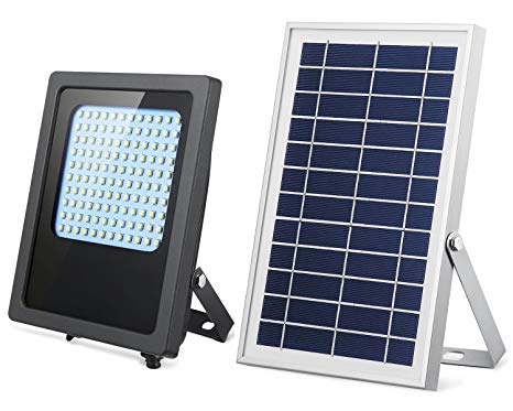 Solar Lights Outdoor 120LED Solar Flood Light Weatherproof Solar Powered Lights Solar Flood Lights Outdoor Auto On/Off Solar Security Light for Yard Patio Driveway Garage House Porch Pool Sign Barn