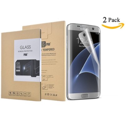 Galaxy S7 Edge Screen Protector Full Coverage Saytay2-Pack Anti-Bubble HD Clear Curved Edge to Edge Screen Protector for Samsung Galaxy S7 EdgeLifetime Warranty