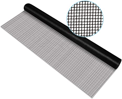 48”x 100' Window Screen, Fiberglass Screen Roll for Windows, Replacement Screen for Home Improvement, Window Door and Patio Screen DIY Project, Black