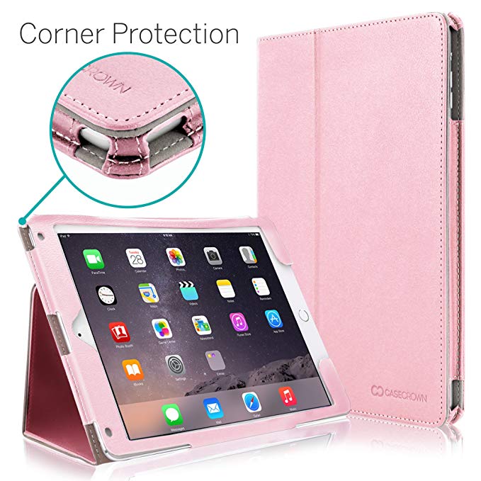 New iPad Case, (2018 / 2017) CaseCrown Bold Standby Pro Case (Pink) Multi-Angle Viewing Stand