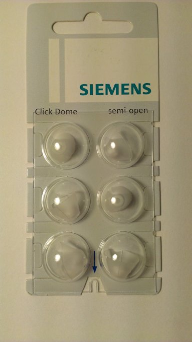 Siemens Click Dome Semi Open For RIC Hearing Aids - 6 Domes Each