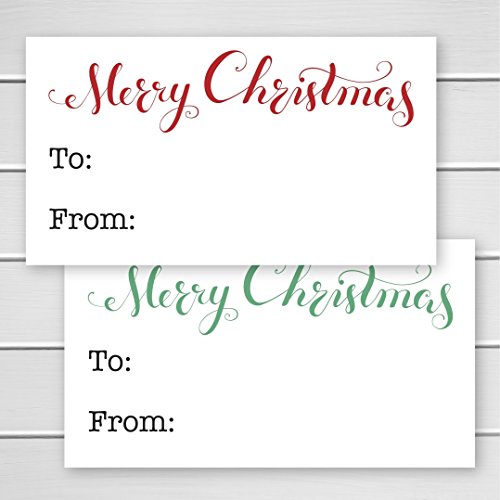 60 Christmas Gift Labels, Christmas Gift Wrapping To/From Labels (#521)